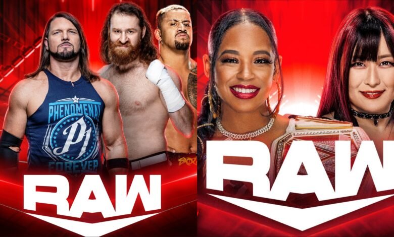WWE RAW Match Card