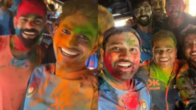 "Virat singing calm down this really is the best crossover of my two worlds" - Twitter reacts as Virat Kohli and Team India enjoy Holi to the core