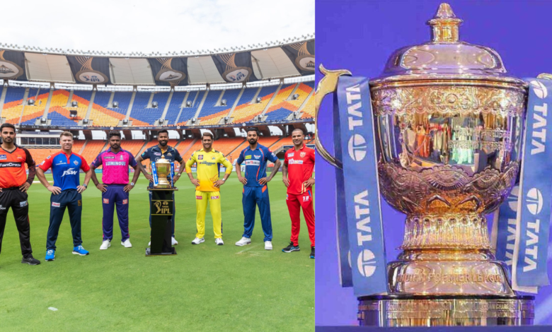 "Where is the impact player??" - Twitter reacts as IPL captains pose with the trophy at Narendra Modi Stadium