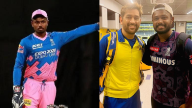 "Calmness got doubled" - Instagram reacts as Sanju Samson meets MS Dhoni ahead of CSK vs RR clash