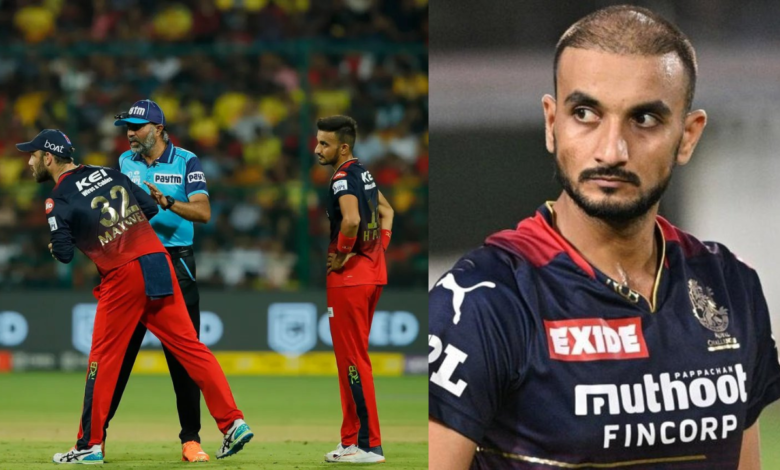 "Downfall of Harshal Patel" - Twitter reacts after Harshal Patel was removed off the bowling attack in the final over after he bowled 2 waist-high no-balls against CSK