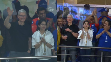 "Let's accept it IPL is bigger than NFL and NBA combined ", Twitter reacts as Apple CEO Tim Cook and Sonam Kapoor in the stands for the DC vs KKR game in Delhi in IPL 2023