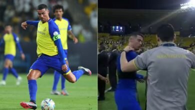WATCH: Cristiano Ronaldo PUSHES a member of the Al-Khaleej bench crew who attempted to snap a photo