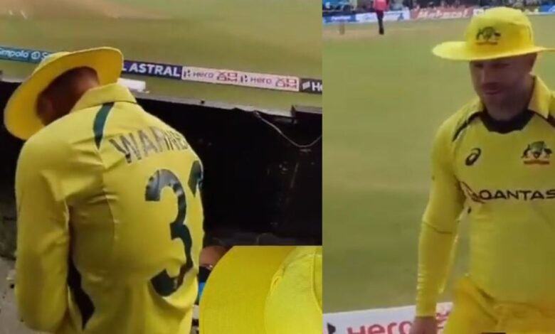WATCH: David Warner Went Beyond The Advertisement Board To Sign A Fan's Cap